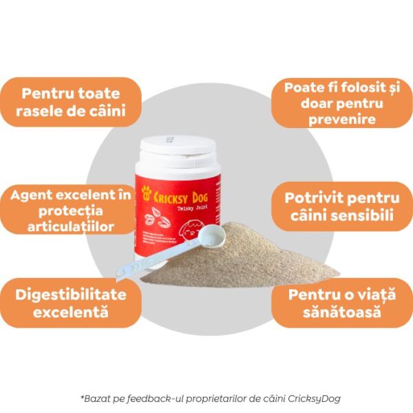 Twinky pudră pentru articulații cu extract de scoică verde (cu linguriță de dozare) – 150 g - imagine 3
