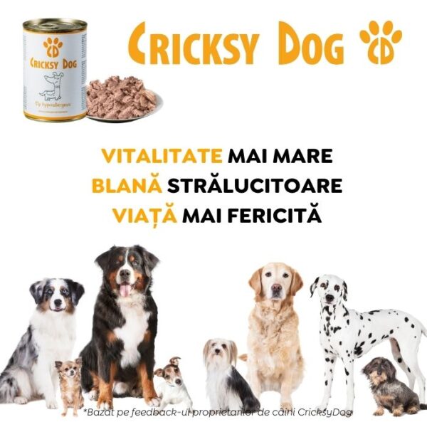 Hrană umedă hipoalergenică Ely cu miel pentru câini (fără gluten de grâu si fără carne de pui, formulă premium) - 400 g - imagine 8
