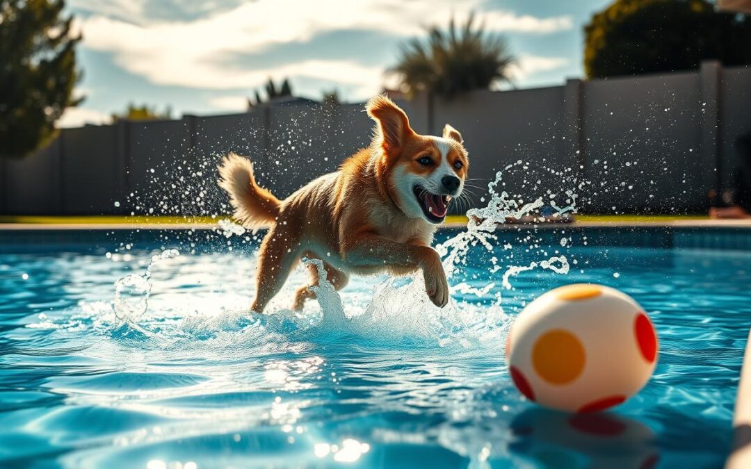 Jocuri în piscină pentru câini