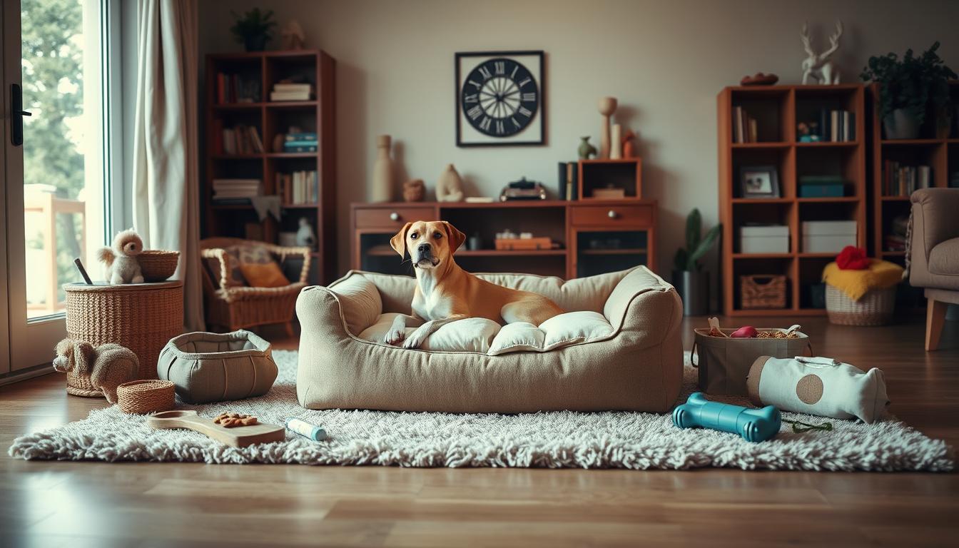 amplasarea patului câinelui