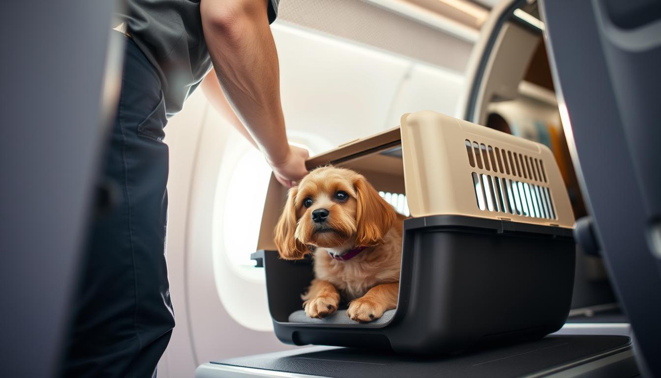 câine în avion