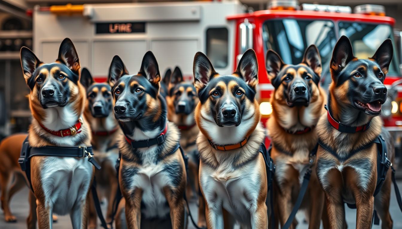 câini ca detectoare de incendii