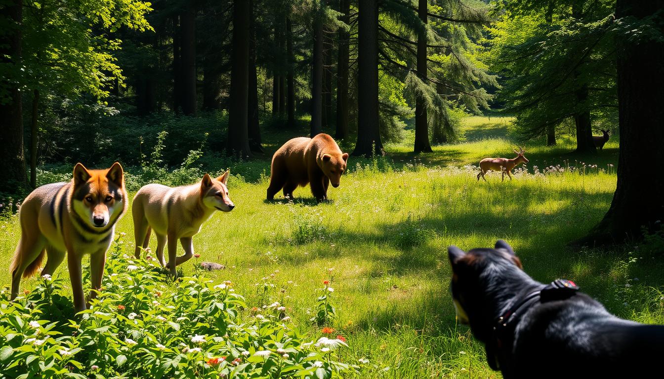 fauna sălbatică și câinele