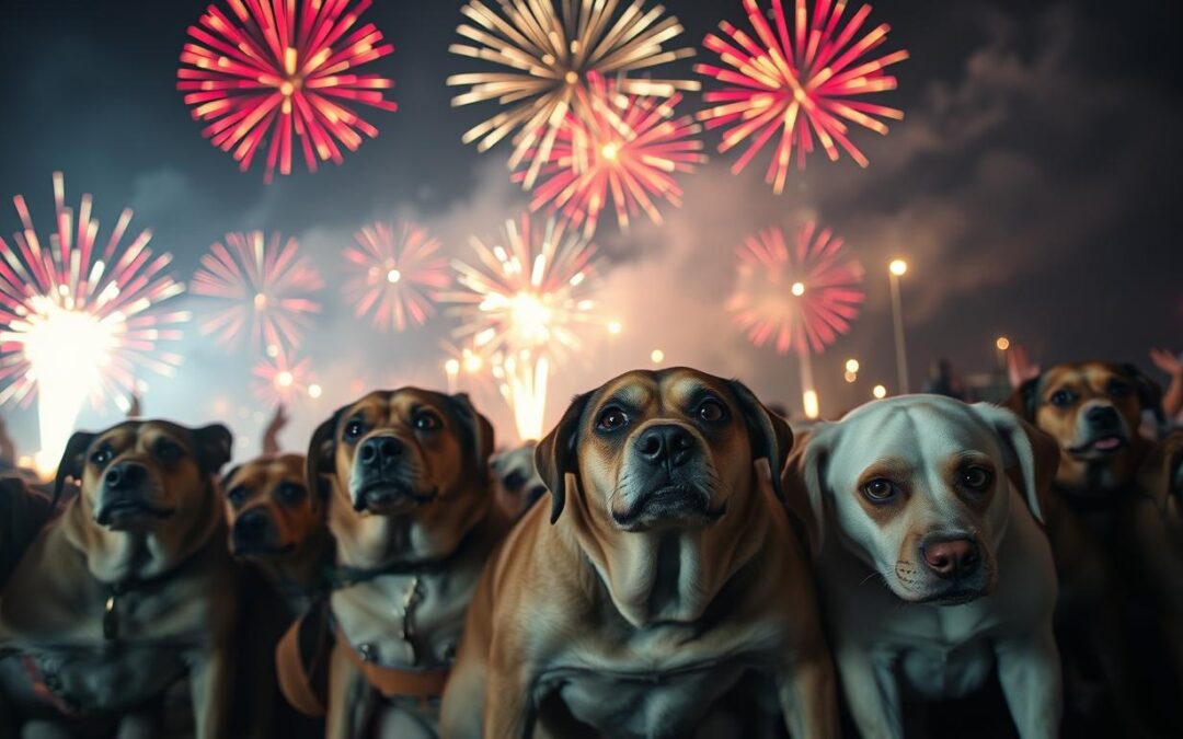 panică la câini de Revelion