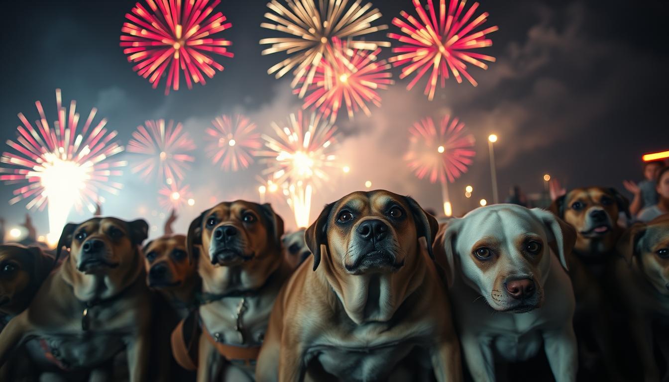 panică la câini de Revelion
