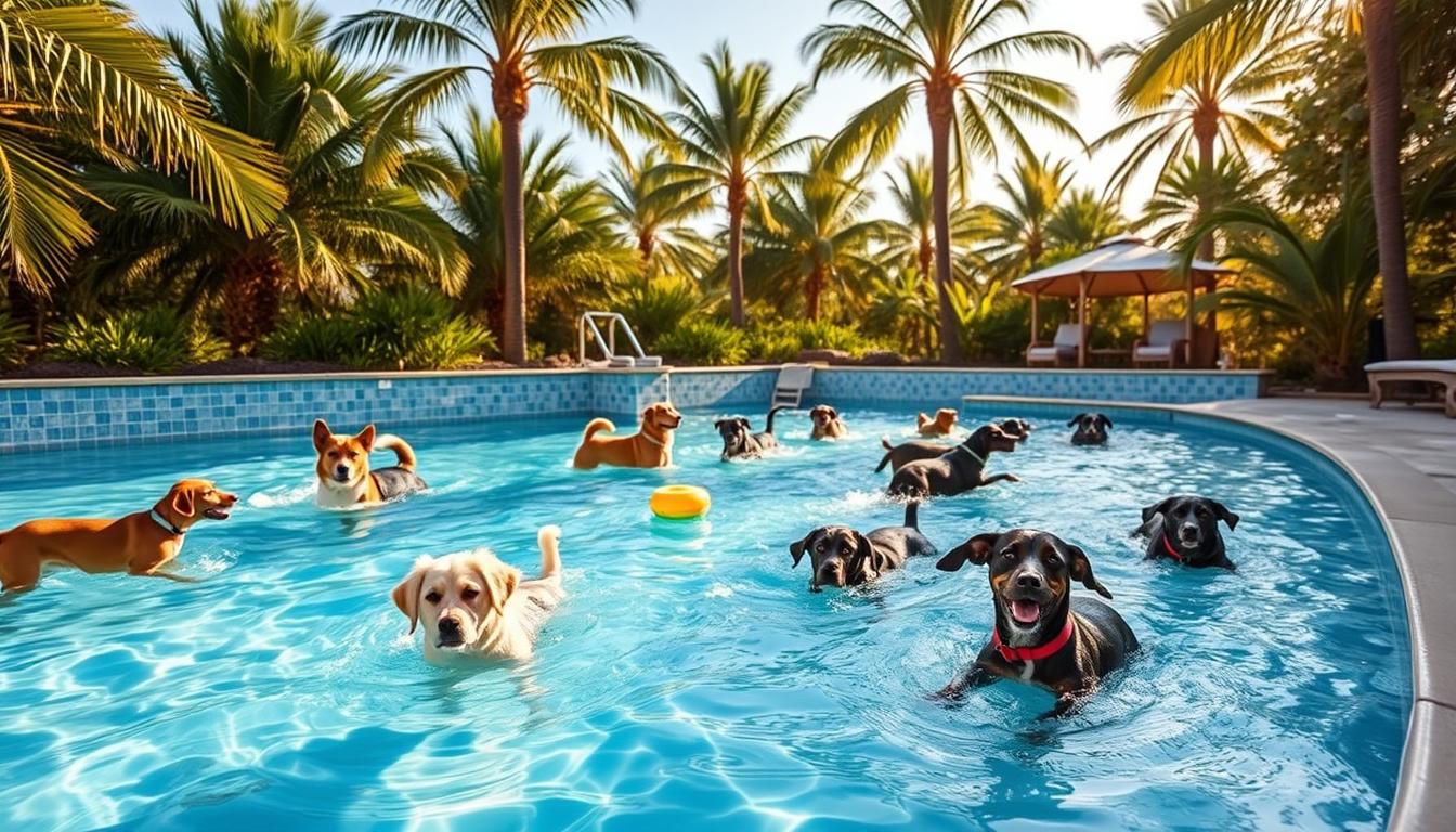 piscină pentru câini
