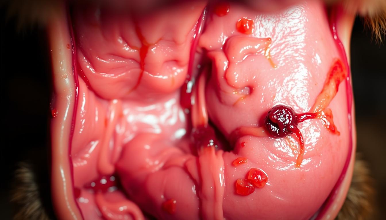 Semne ale ulcerului gastric la câini
