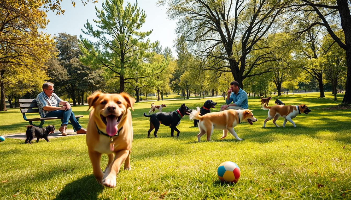 câinele și interacțiunile din parc
