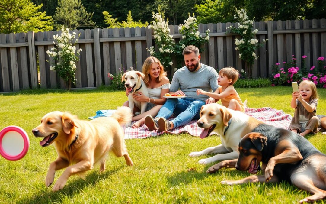 câinii și activitățile de familie