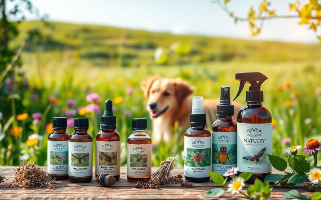 protecție naturală împotriva puricilor pentru câini