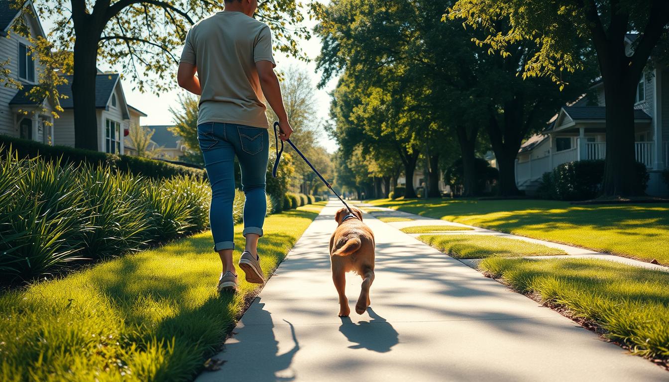 rutină de plimbare a câinelui