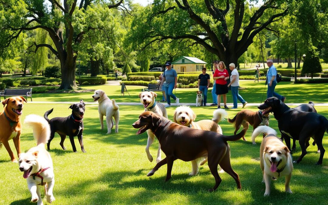 socializarea câinelui în parc