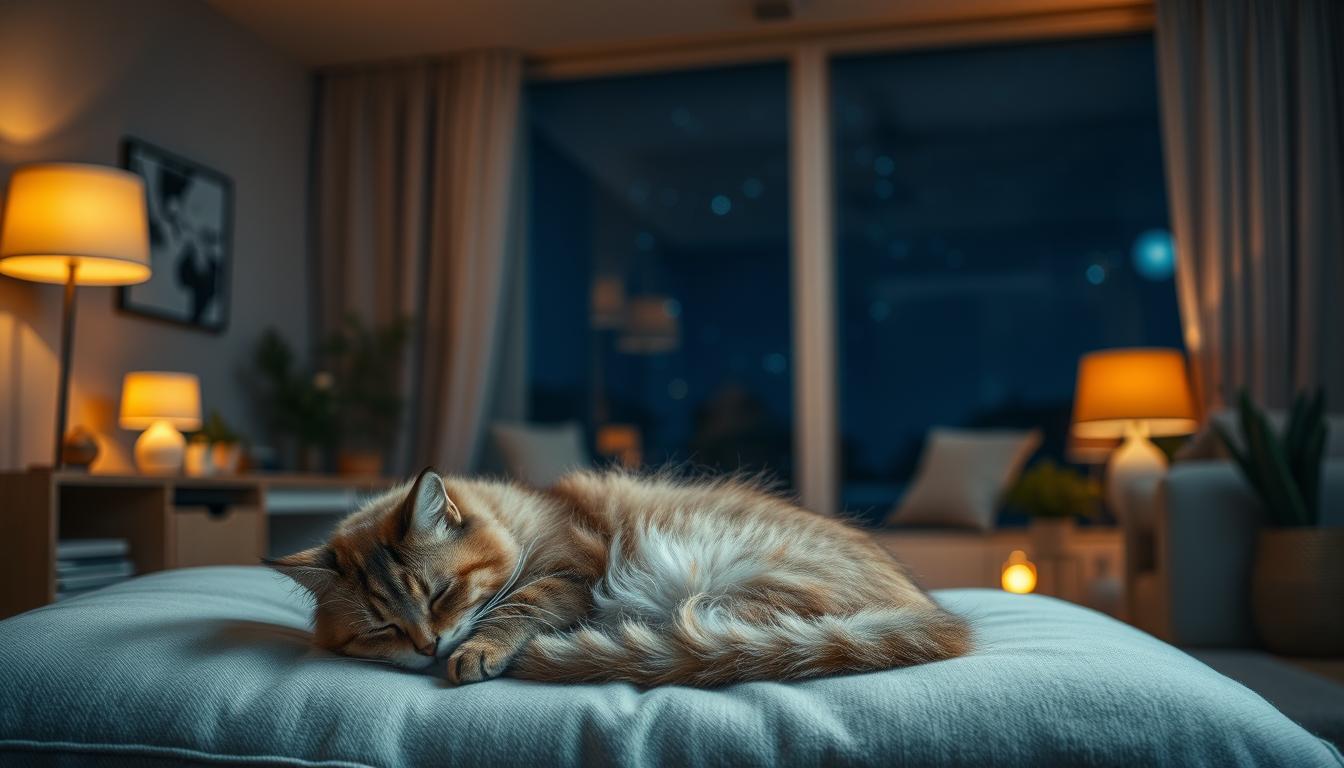 asigurarea liniștii nocturne pentru pisică