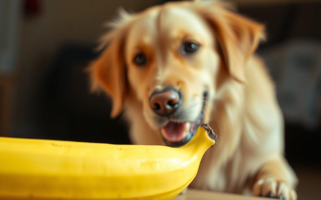 banană pentru câine
