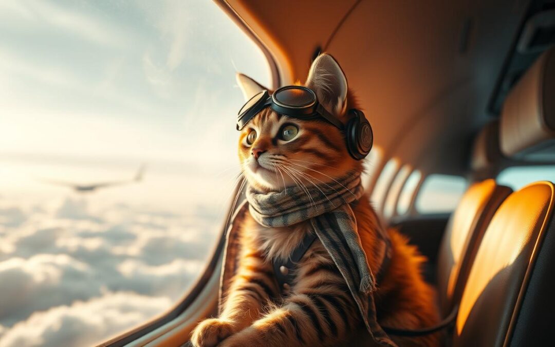 călătoria cu pisica cu avionul