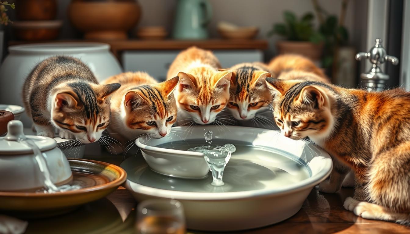 creșterea consumului de apă la pisici