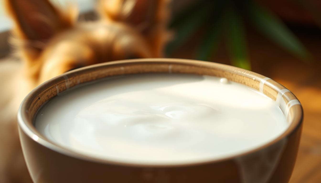 lapte de cocos pentru câine