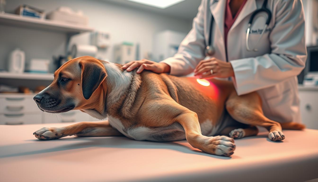 problemă de coloană vertebrală la câine