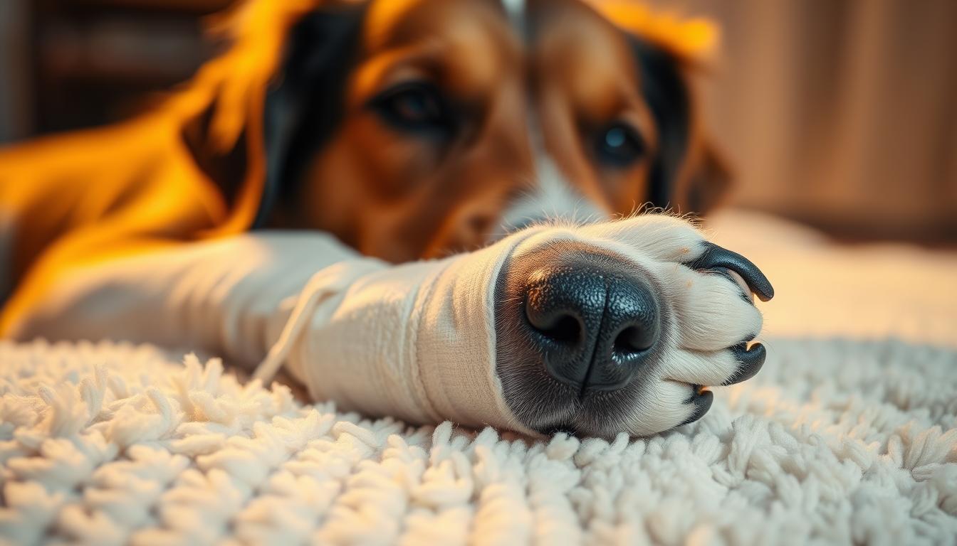rană la câine