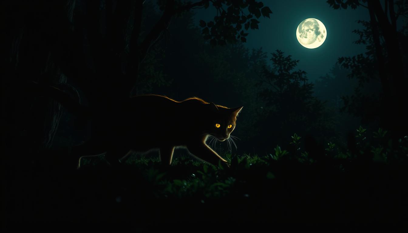 vânătoarea nocturnă a pisicii