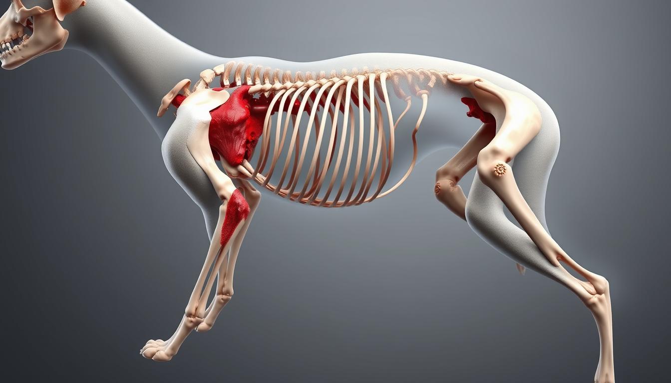 fractura osului pelvian la câine