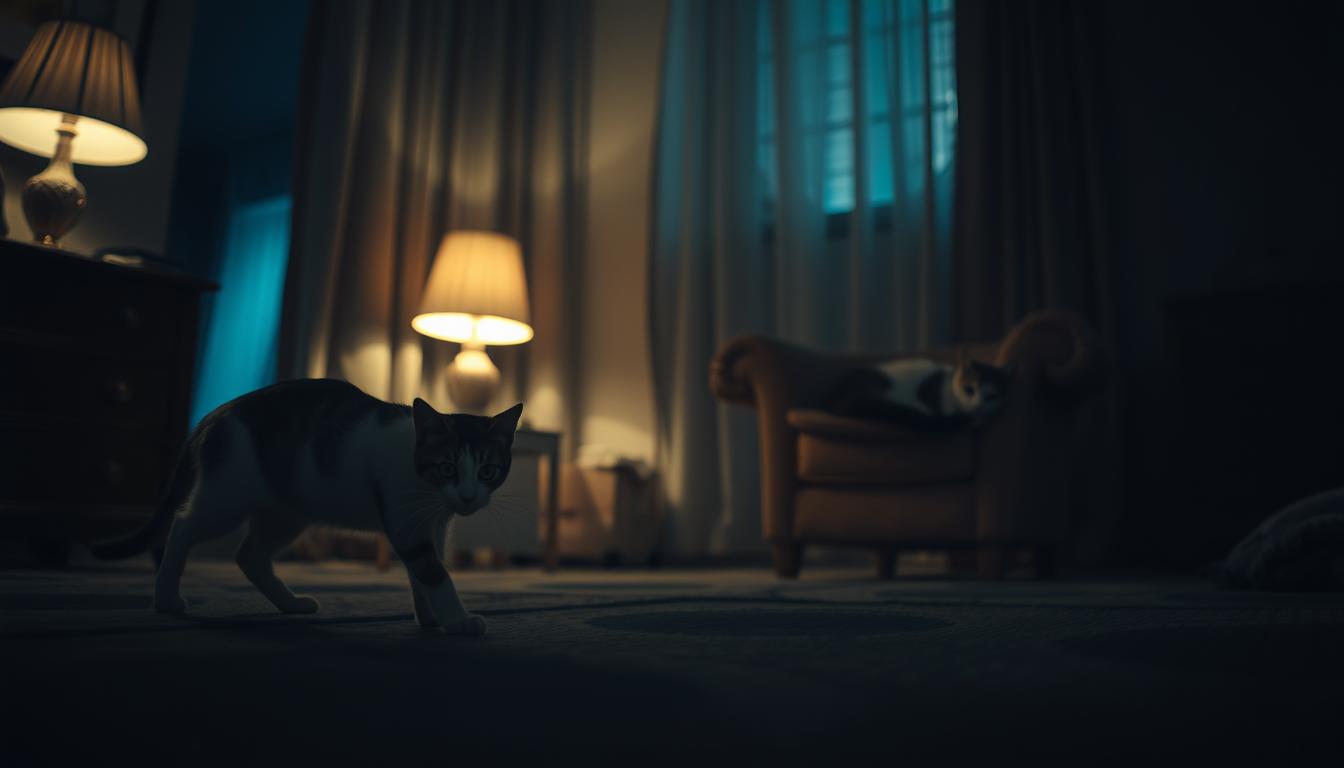 scăderea nevoii de mișcare nocturnă la pisici