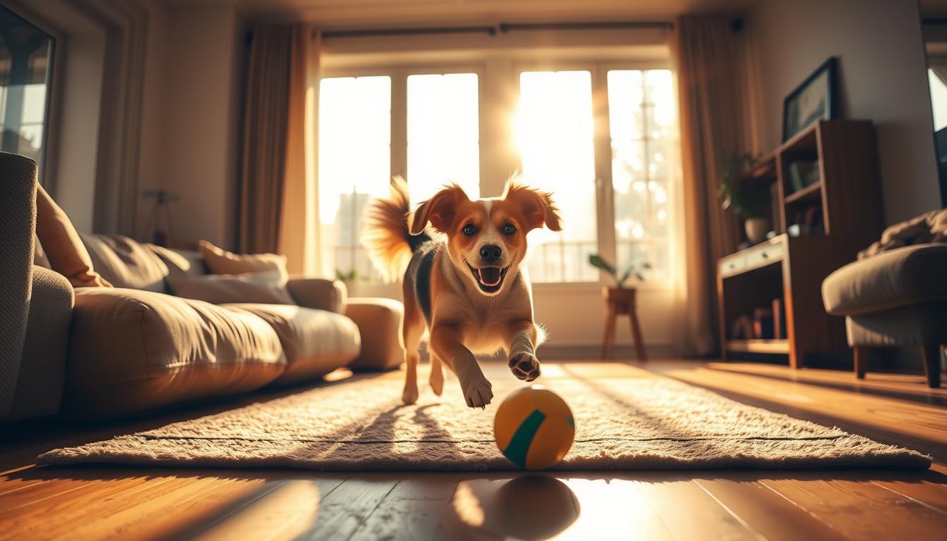 activitate câine în apartament vară
