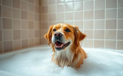 Blog 18 Cum faci o baie cu spumă răcoritoare pentru câine acasă?