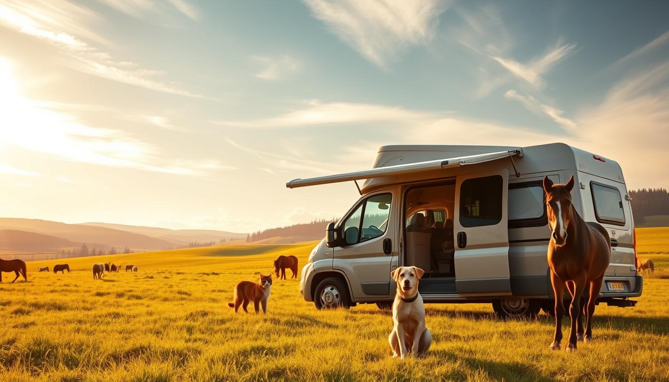 calatorie-cu-rulota-si-cainele-vara călătorie cu rulota și câinele vară