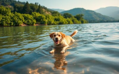 Cum te pregătești corect pentru o plimbare cu câinele pe apă?