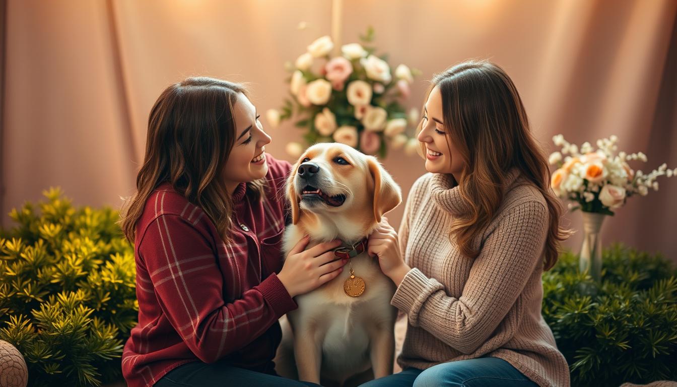 fotografie de Ziua Îndrăgostiților cu câine
