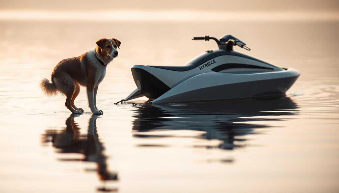 hidrobicicleta-cu-cainele-vara hidrobicicletă cu câinele vară