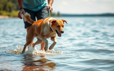 Cum înveți câinele să sară în apă – este potrivit pentru toți?