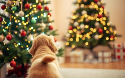 Câinele și bradul de Crăciun – cum eviți accidentele?