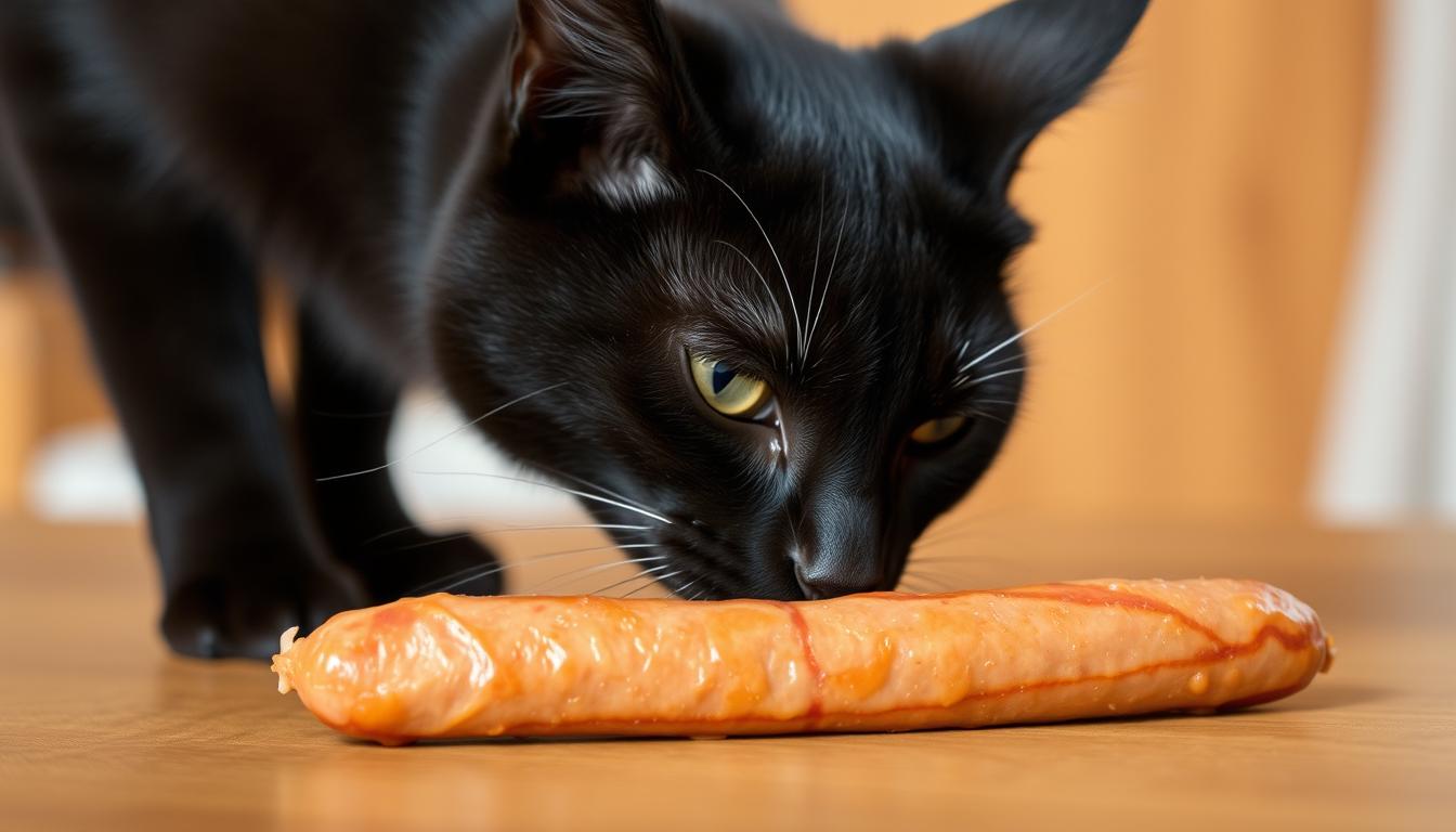 pisica-carnat pisică cârnat