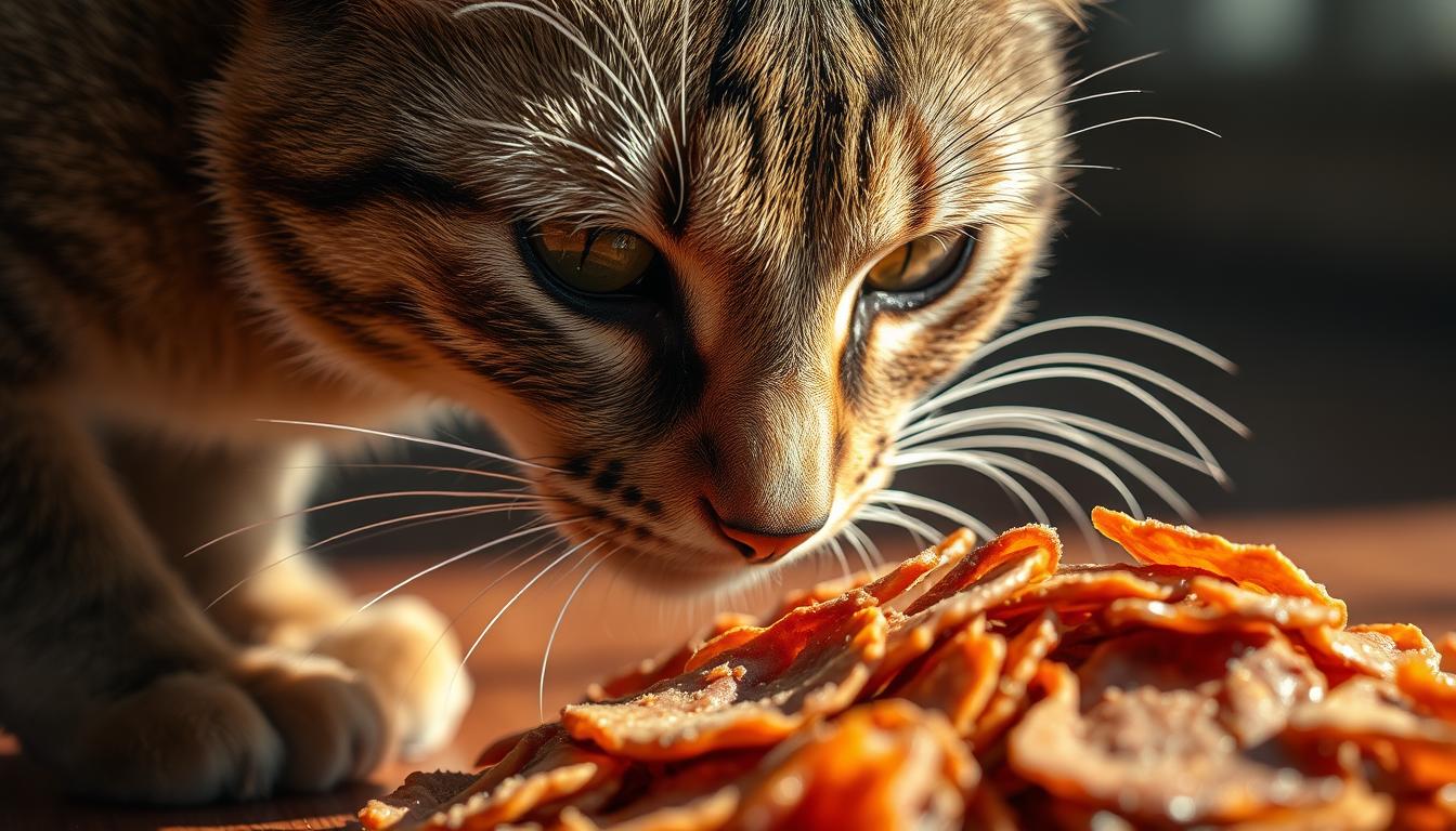 pisica-carne-uscata pisică carne uscată