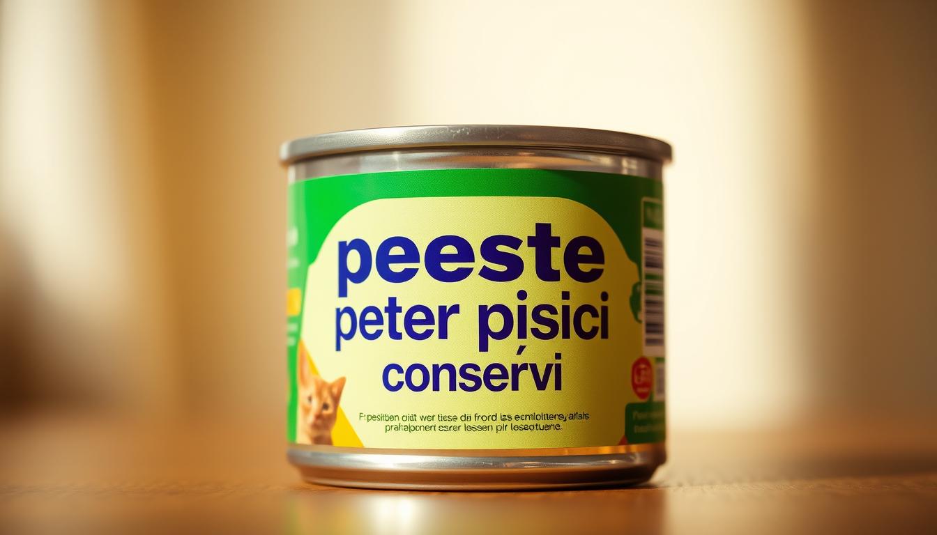 pisică conservă de pește