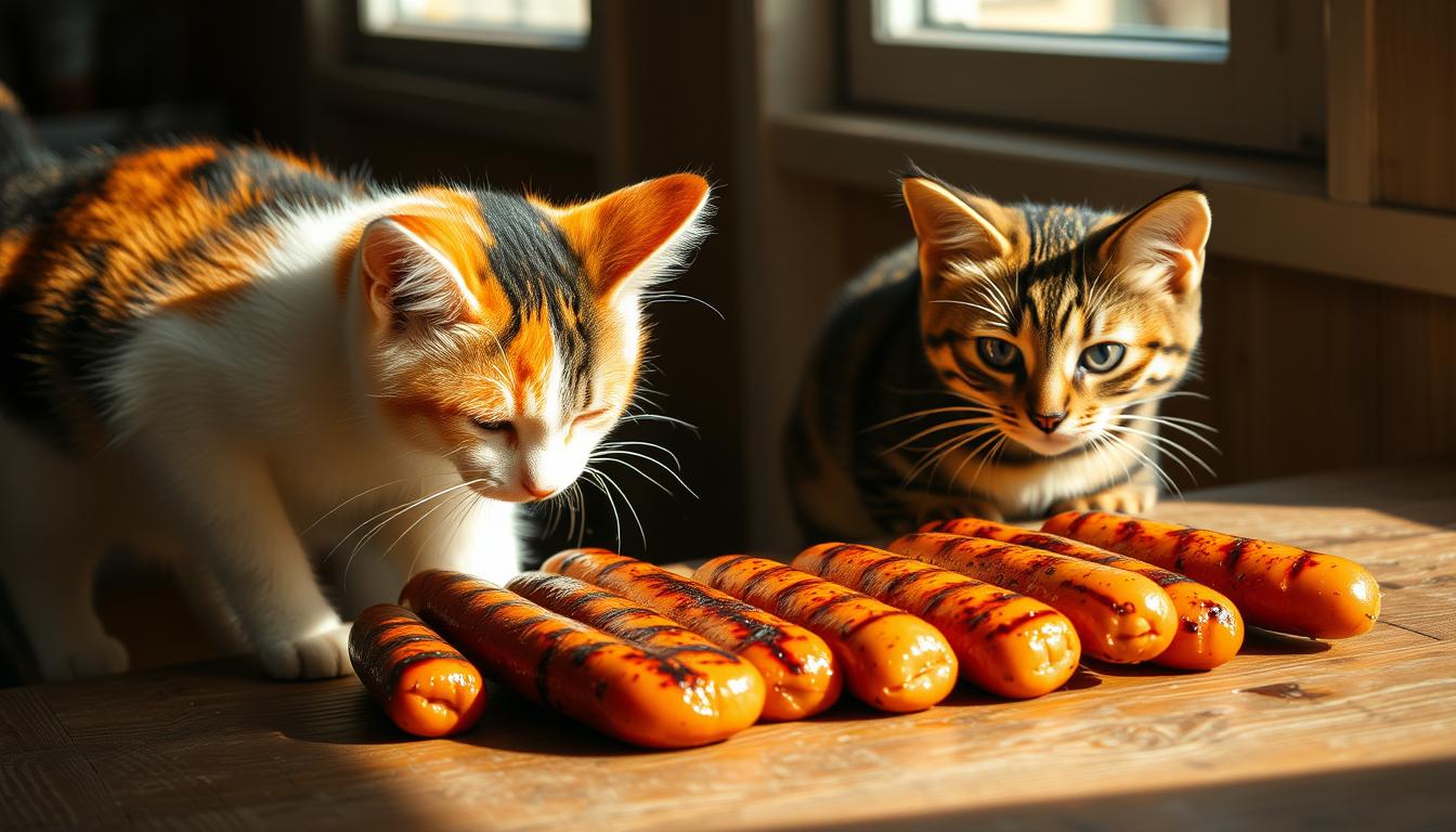 pisica-crenvursti pisică crenvurști