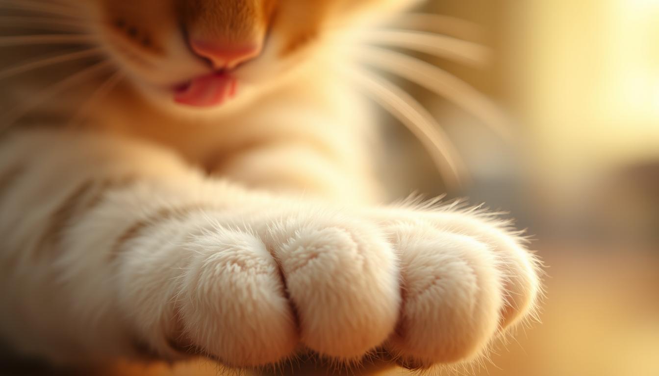 pisica-isi-linge-laba pisică își linge laba