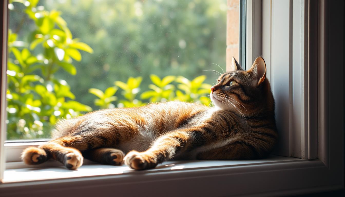 pisică vară efectul aerului condiționat