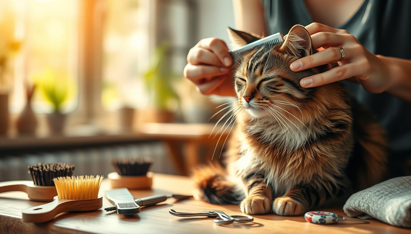 pisică vară îngrijirea blănii