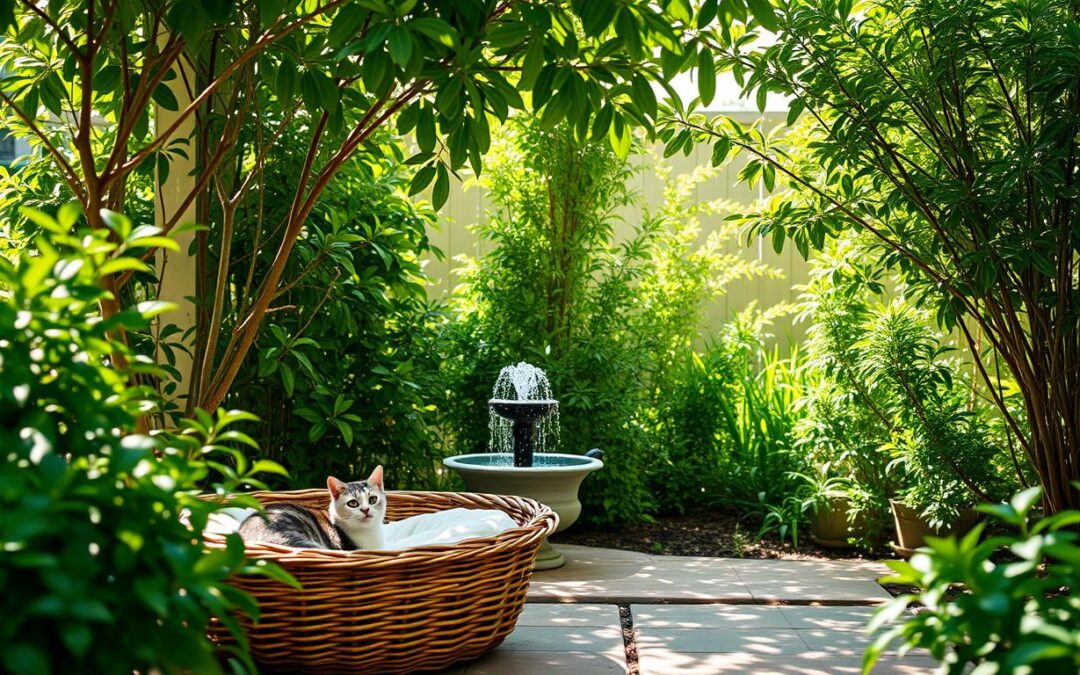 pisică vară loc de relaxare