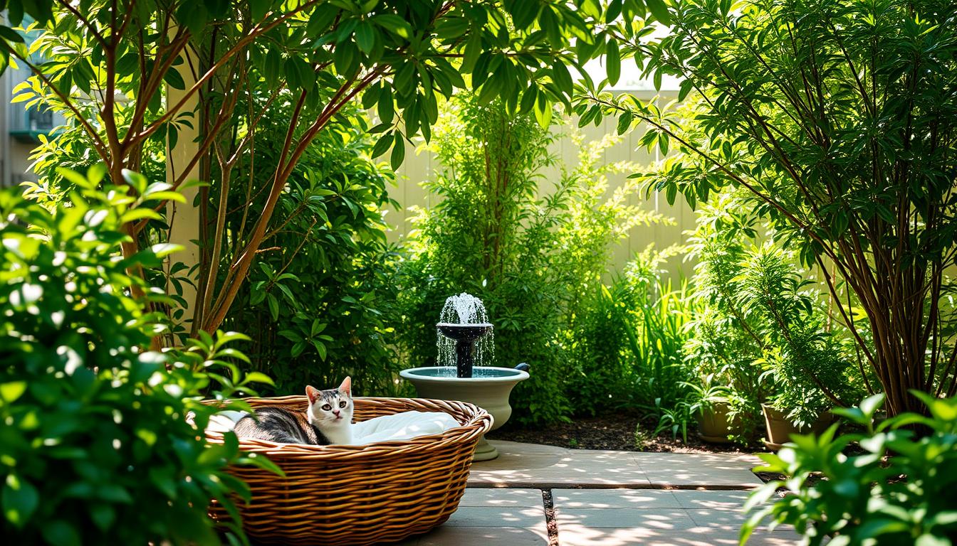 pisică vară loc de relaxare