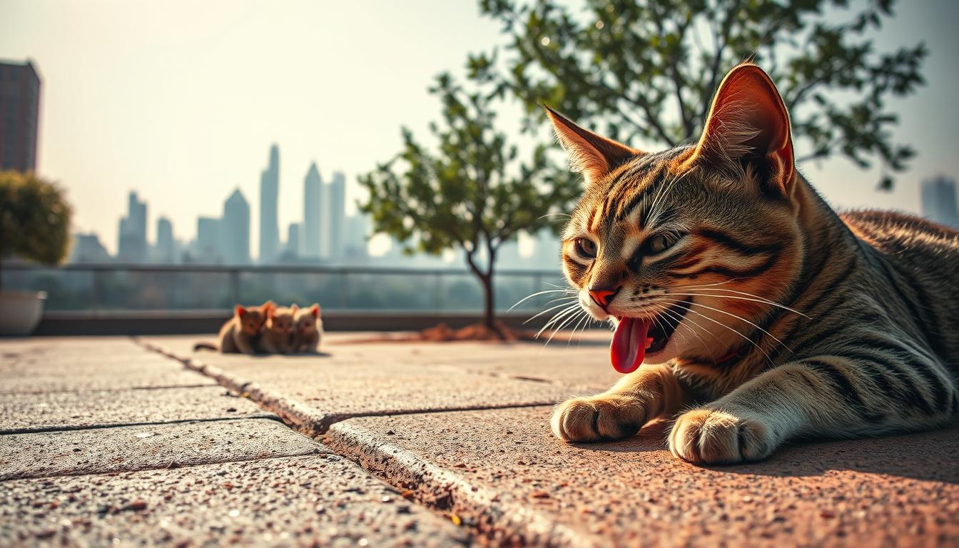 pisică vară prevenire insolație