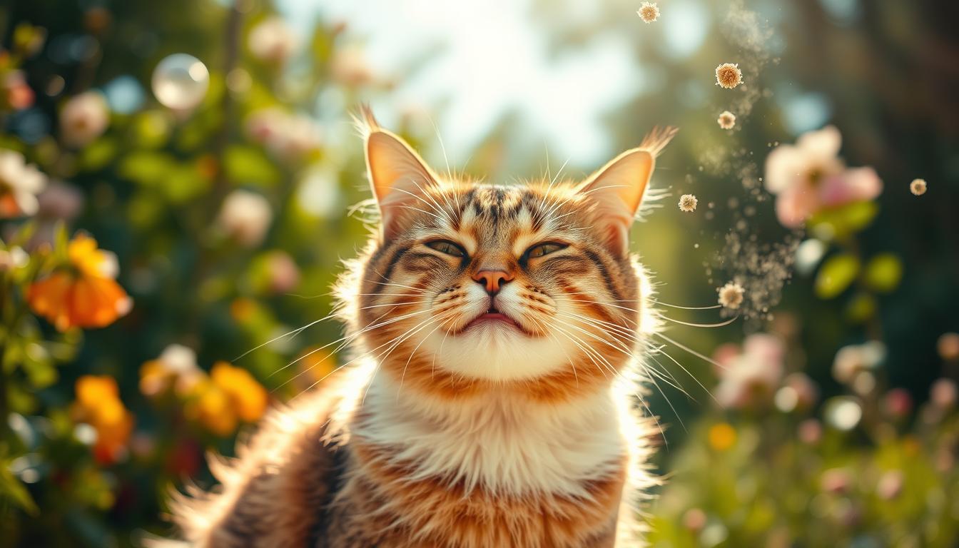 pisică vară reacție la polen