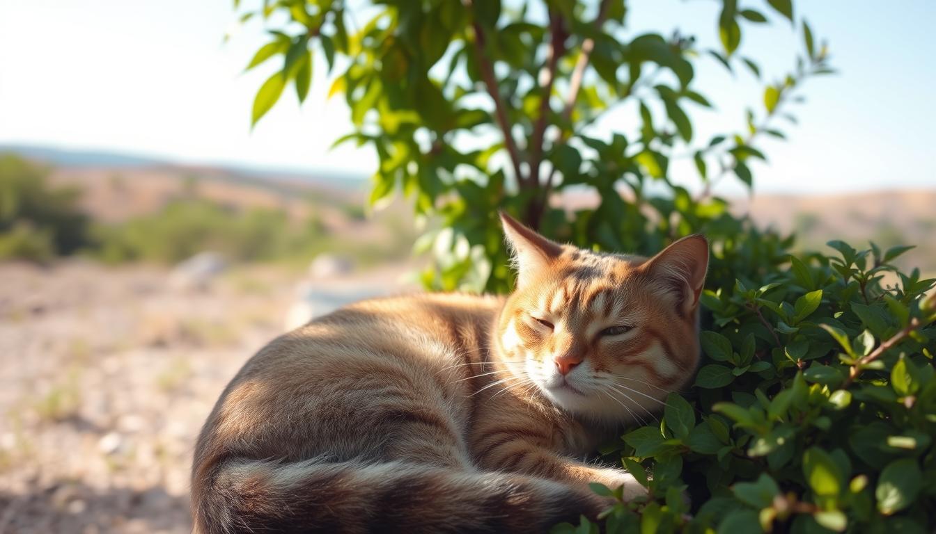 pisică vară retragere