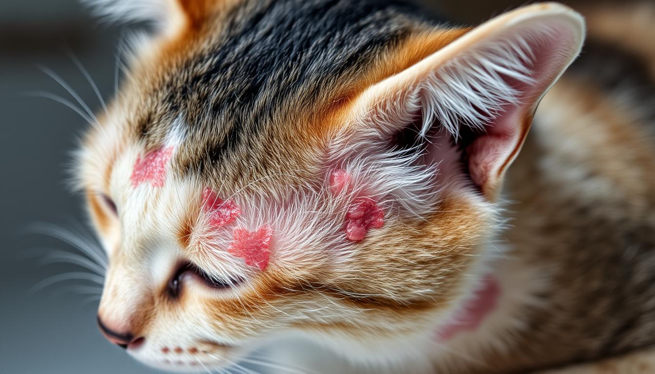 pisica-vara-roseata-a-pielii pisică vară roșeață a pielii