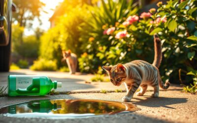 Pericolele verii pentru pisici – mașini, plante, substanțe chimice