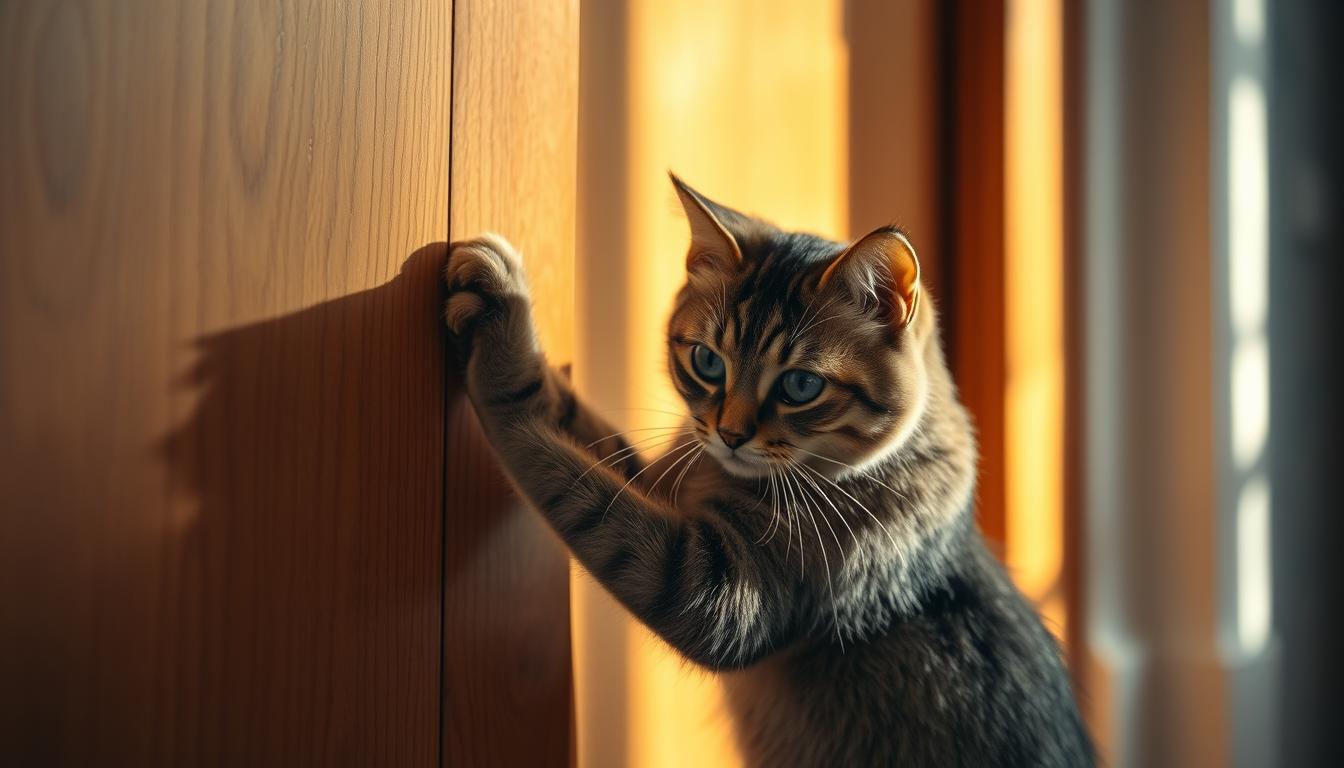 pisica-zgarie-usa-cauze pisică zgârie ușa cauze