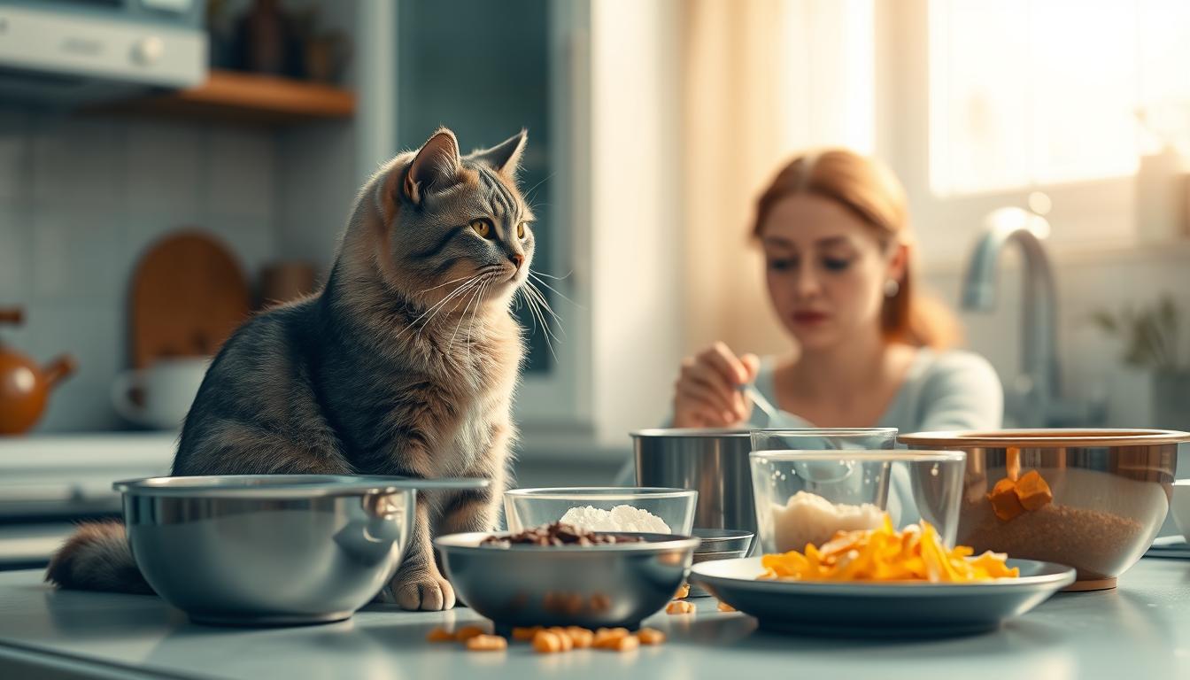 schimbarea hranei pentru pisici cu probleme de blană